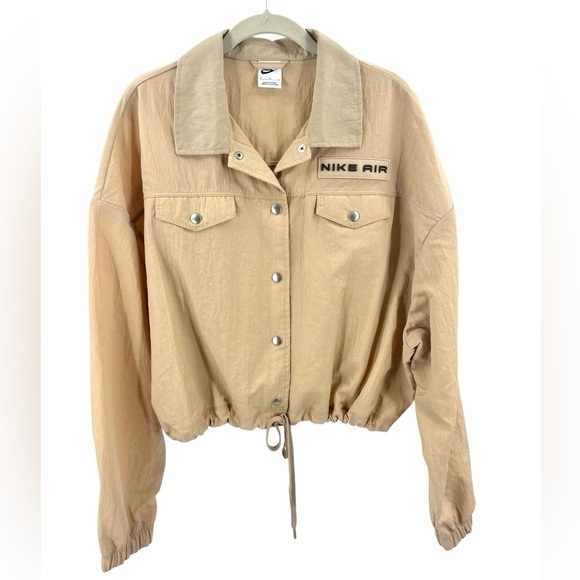 Nike Air Womens Mod Crop Jacket Size XL Windbreaker Utility Gorpcore Lightweight - Picture 4 of 14